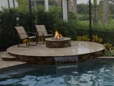 outdoor living, fire features