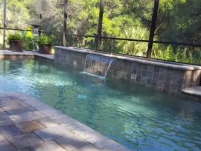 outdoor living , water features